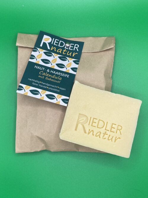 Riedler Natur Haut- und Haarseife "Calendula" (Ringelblume) von oben